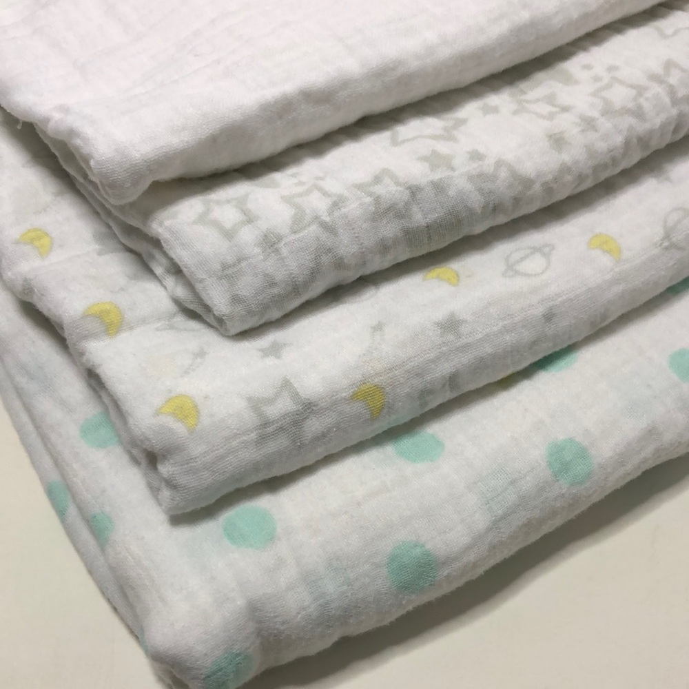 Swaddle Designs 123 Swaddle 4 Muslin Blankets
